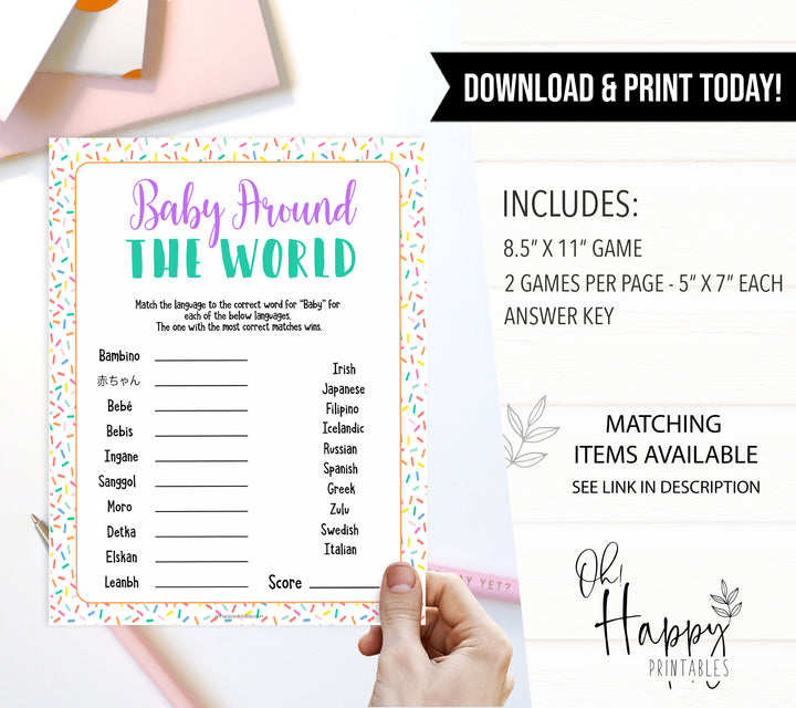 baby around the world game, Printable baby shower games, baby sprinkle fun baby games, baby shower games, fun baby shower ideas, top baby shower ideas, sprinkle shower baby shower, friends baby shower ideas