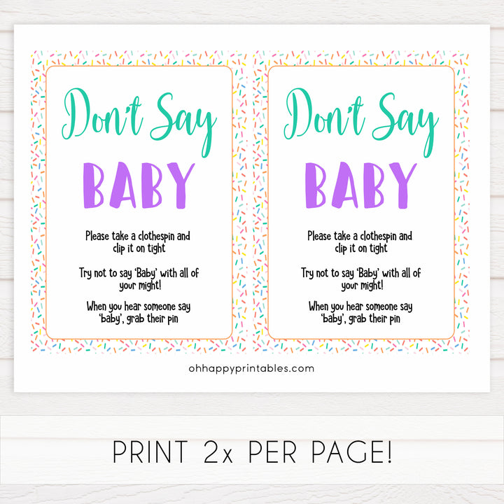 dont say baby game, Printable baby shower games, baby sprinkle fun baby games, baby shower games, fun baby shower ideas, top baby shower ideas, sprinkle shower baby shower, friends baby shower ideas