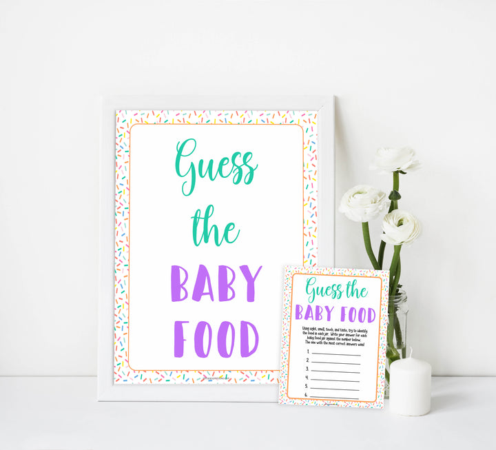 guess the baby food game, Printable baby shower games, baby sprinkle fun baby games, baby shower games, fun baby shower ideas, top baby shower ideas, sprinkle shower baby shower, friends baby shower ideas