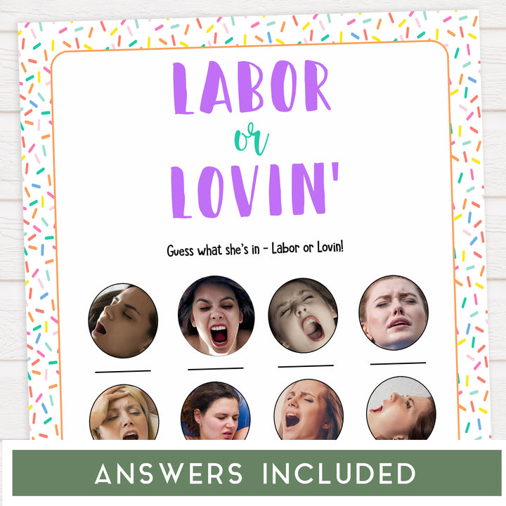 labor or lovin, labor or porn game, Printable baby shower games, baby sprinkle fun baby games, baby shower games, fun baby shower ideas, top baby shower ideas, sprinkle shower baby shower, friends baby shower ideas