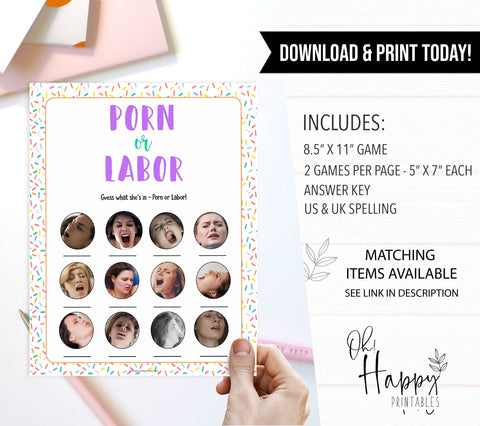 labor or porn, baby bump or beer belly game, Printable baby shower games, baby sprinkle fun baby games, baby shower games, fun baby shower ideas, top baby shower ideas, sprinkle shower baby shower, friends baby shower ideas
