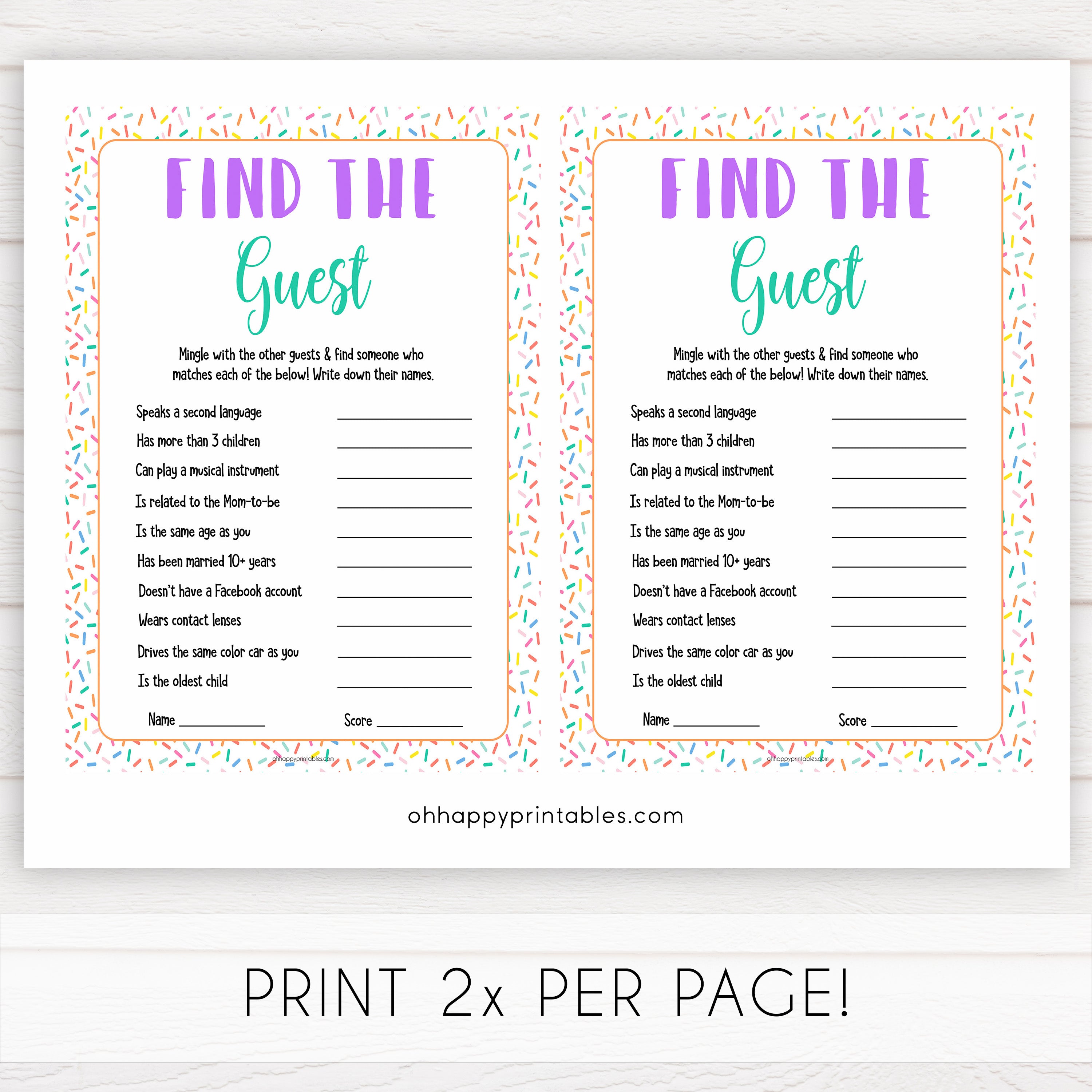 find the guest game, Printable baby shower games, baby sprinkle fun baby games, baby shower games, fun baby shower ideas, top baby shower ideas, sprinkle shower baby shower, friends baby shower ideas