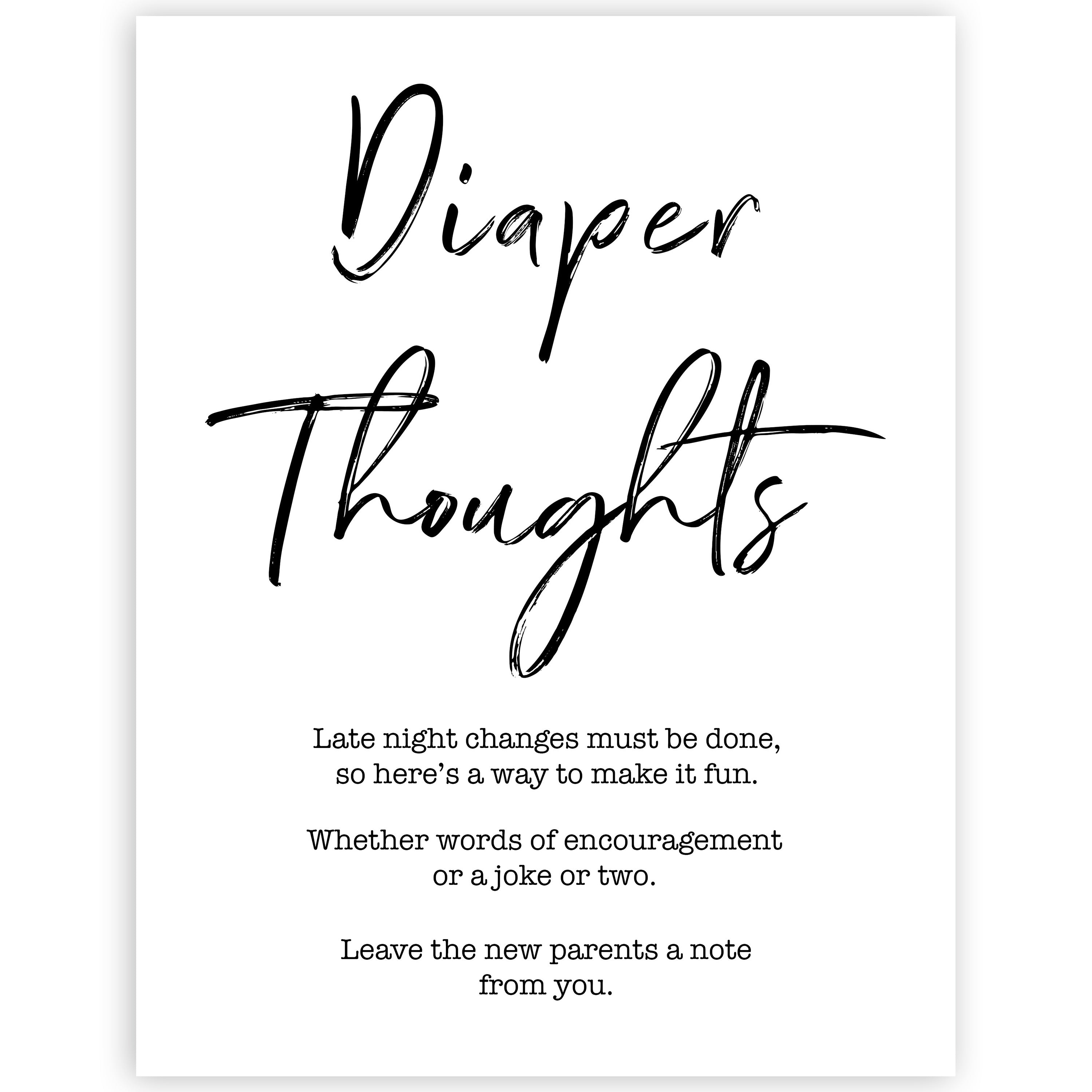 gender neutral baby shower games, diaper thoughts baby games, printable baby shower, popular baby games, fun baby games, baby shower games