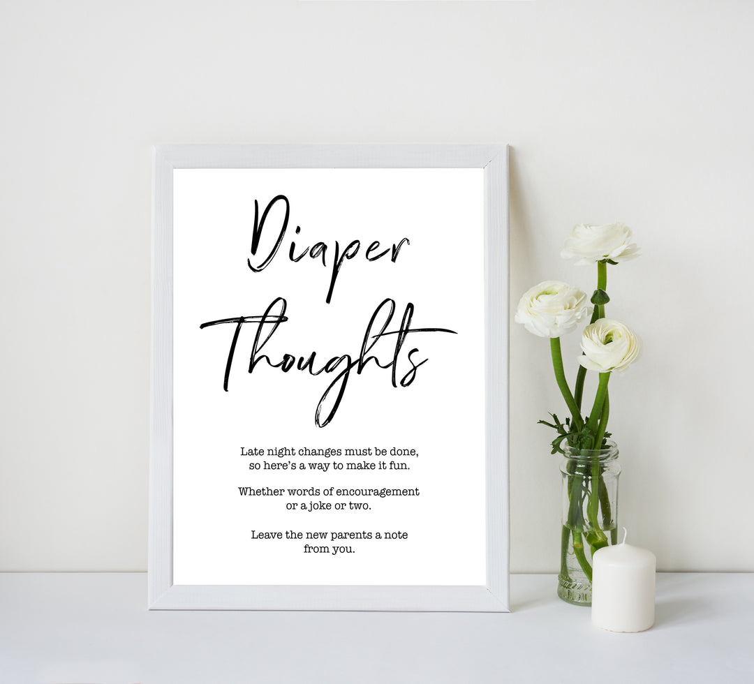 gender neutral baby shower games, diaper thoughts baby games, printable baby shower, popular baby games, fun baby games, baby shower games