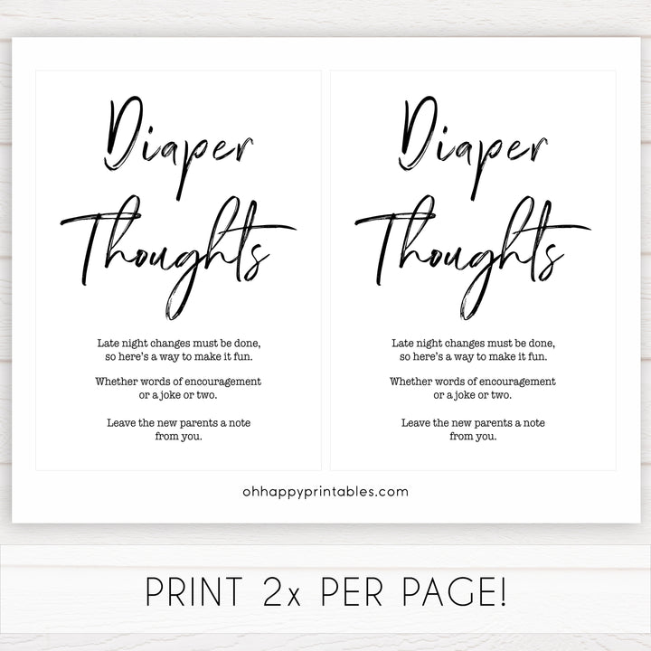 gender neutral baby shower games, diaper thoughts baby games, printable baby shower, popular baby games, fun baby games, baby shower games