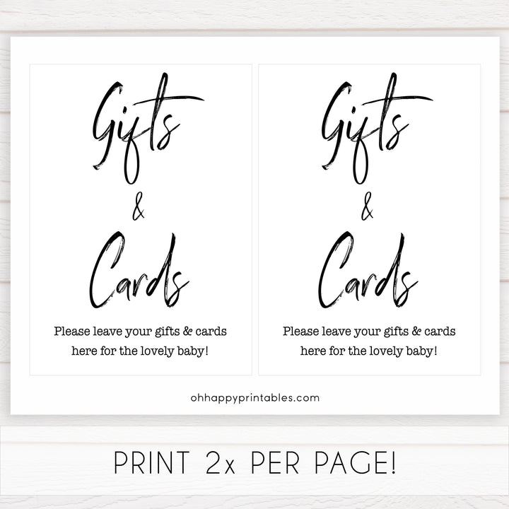 gifts and cards baby shower signs, printable baby shower games, gender neutral baby signs, fun baby shower ideas