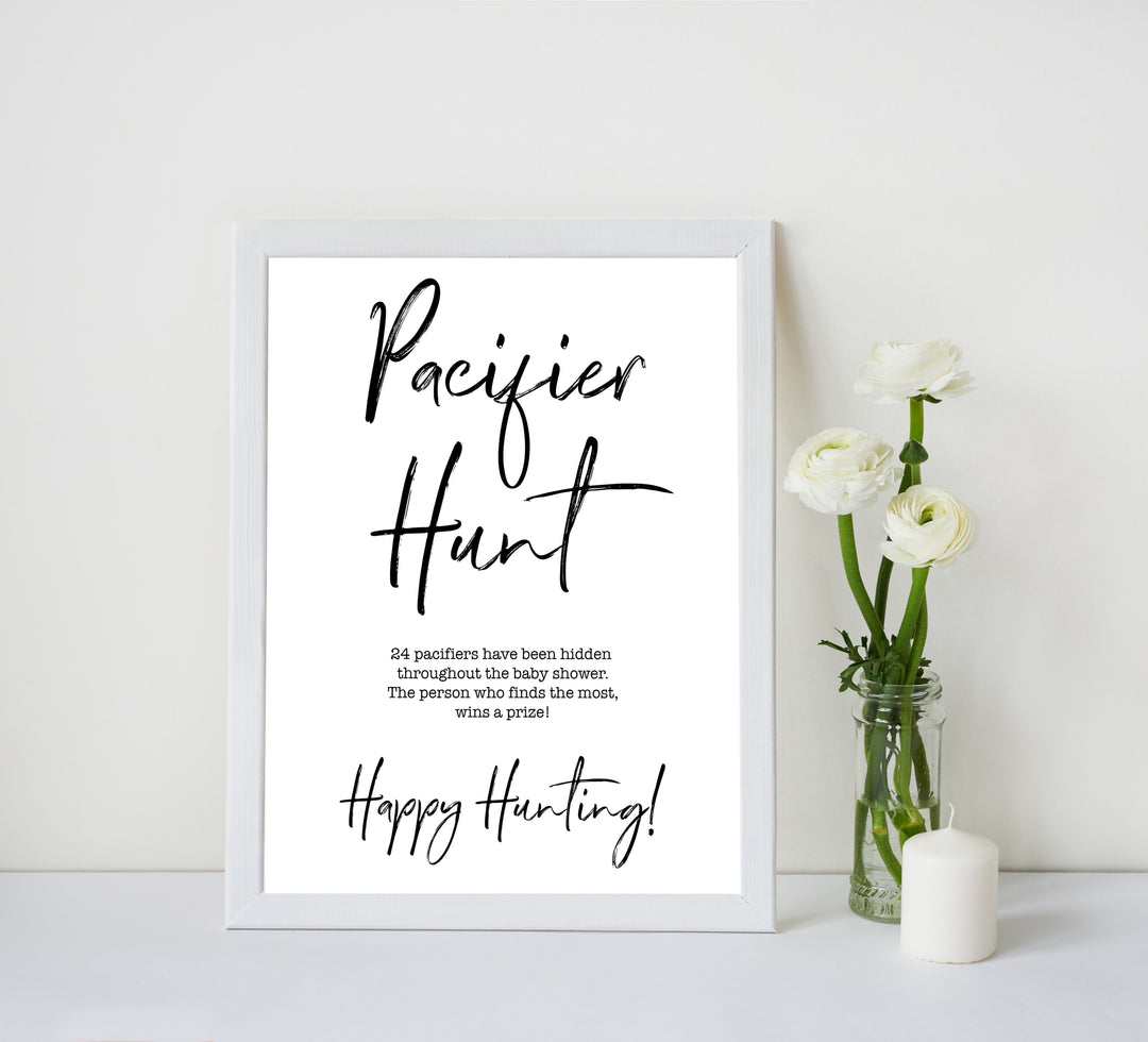 gender neutral baby shower games, Pacifier Hunt baby games, printable baby shower, popular baby games, fun baby games, baby shower games