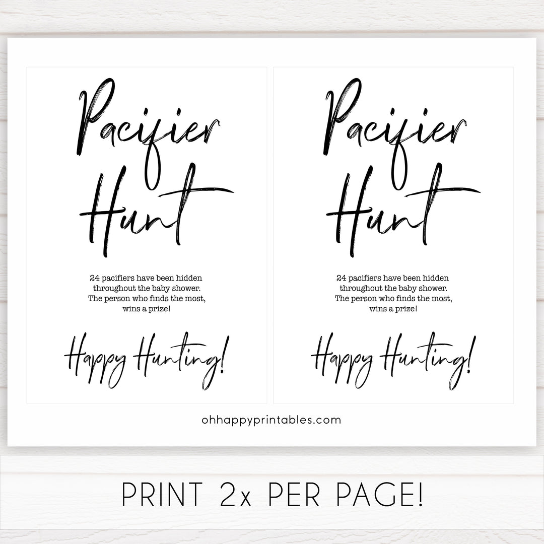 gender neutral baby shower games, Pacifier Hunt baby games, printable baby shower, popular baby games, fun baby games, baby shower games