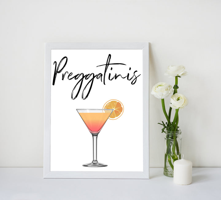 preggatinis baby shower signs, printable baby shower games, gender neutral baby signs, fun baby shower ideas