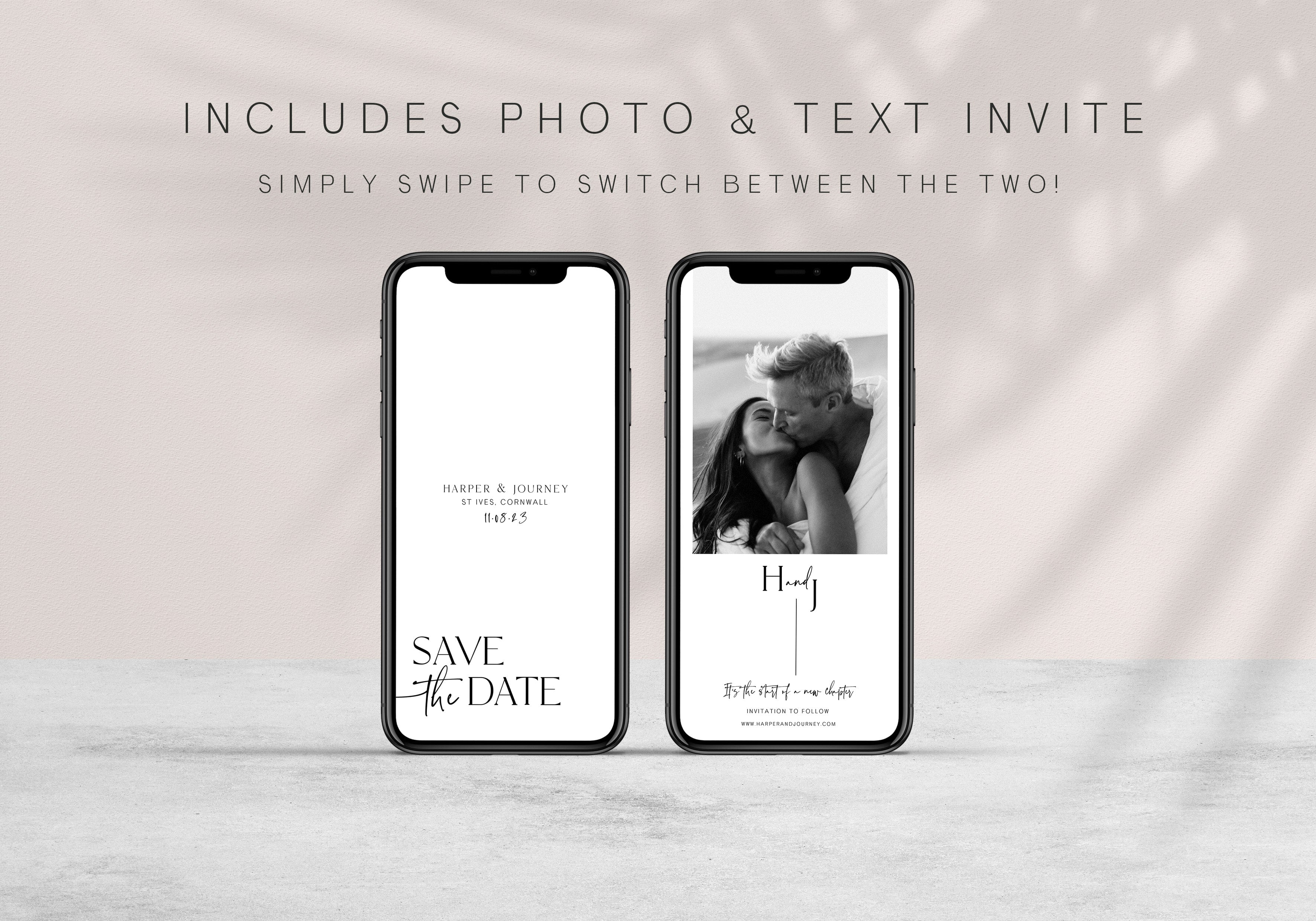 editable save the date, mobile save the date, wedding stationery, save the date, modern save the date, wedding party stationery