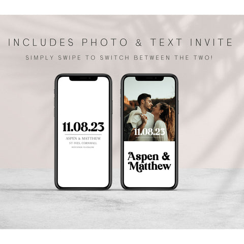 editable save the date, mobile save the date, wedding save the date, whatsapp save the date
