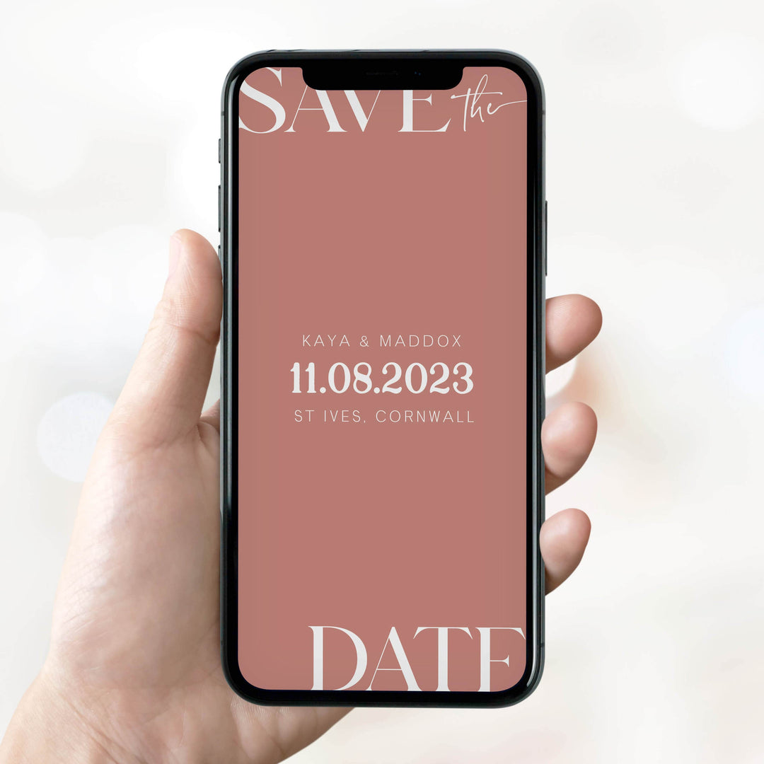 editable save the date, save the date, wedding stationery, dusty rose save the date