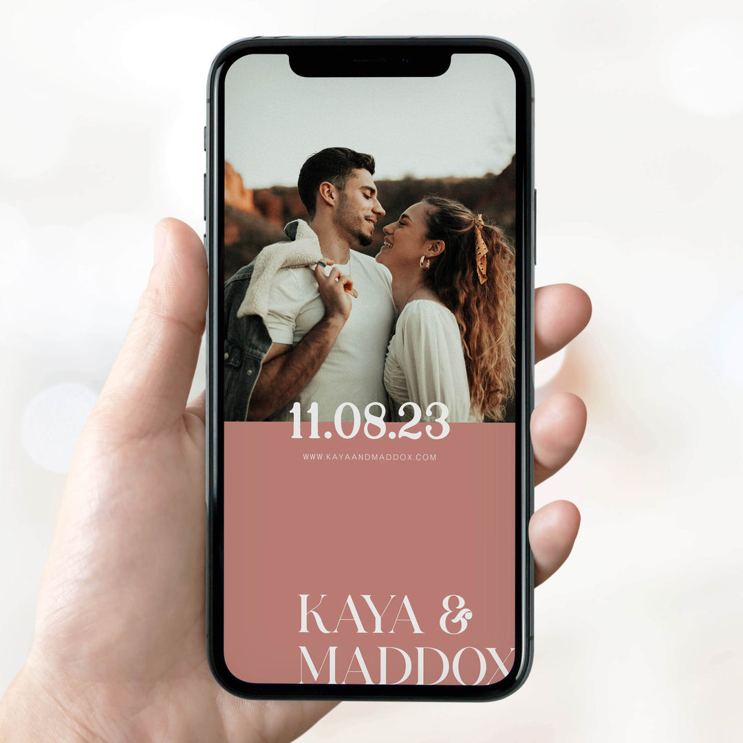 editable save the date, save the date, wedding stationery, dusty rose save the date