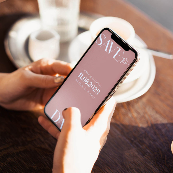 editable save the date, save the date, wedding stationery, dusty rose save the date