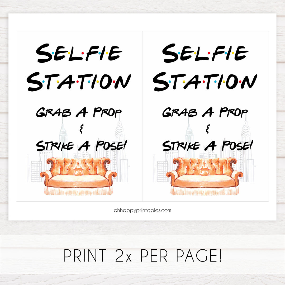 bridal selfie station, selfie station signs, Printable bridal shower games, friends bridal shower, friends bridal shower games, fun bridal shower games, bridal shower game ideas, friends bridal shower