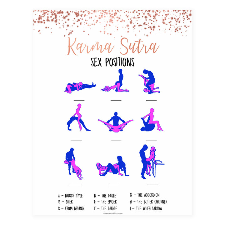 Guess The Sex Position - Rose Gold Foil