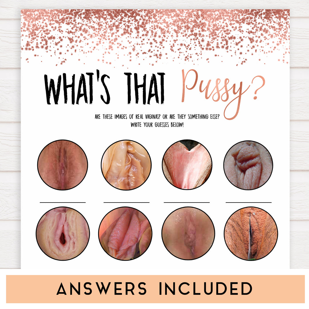 Rose gold bachelorette games, whats that pussy, bachelorette games, bridal shower games, top 10 baby games, fun bachelorette games, top bridal games, rose gold games