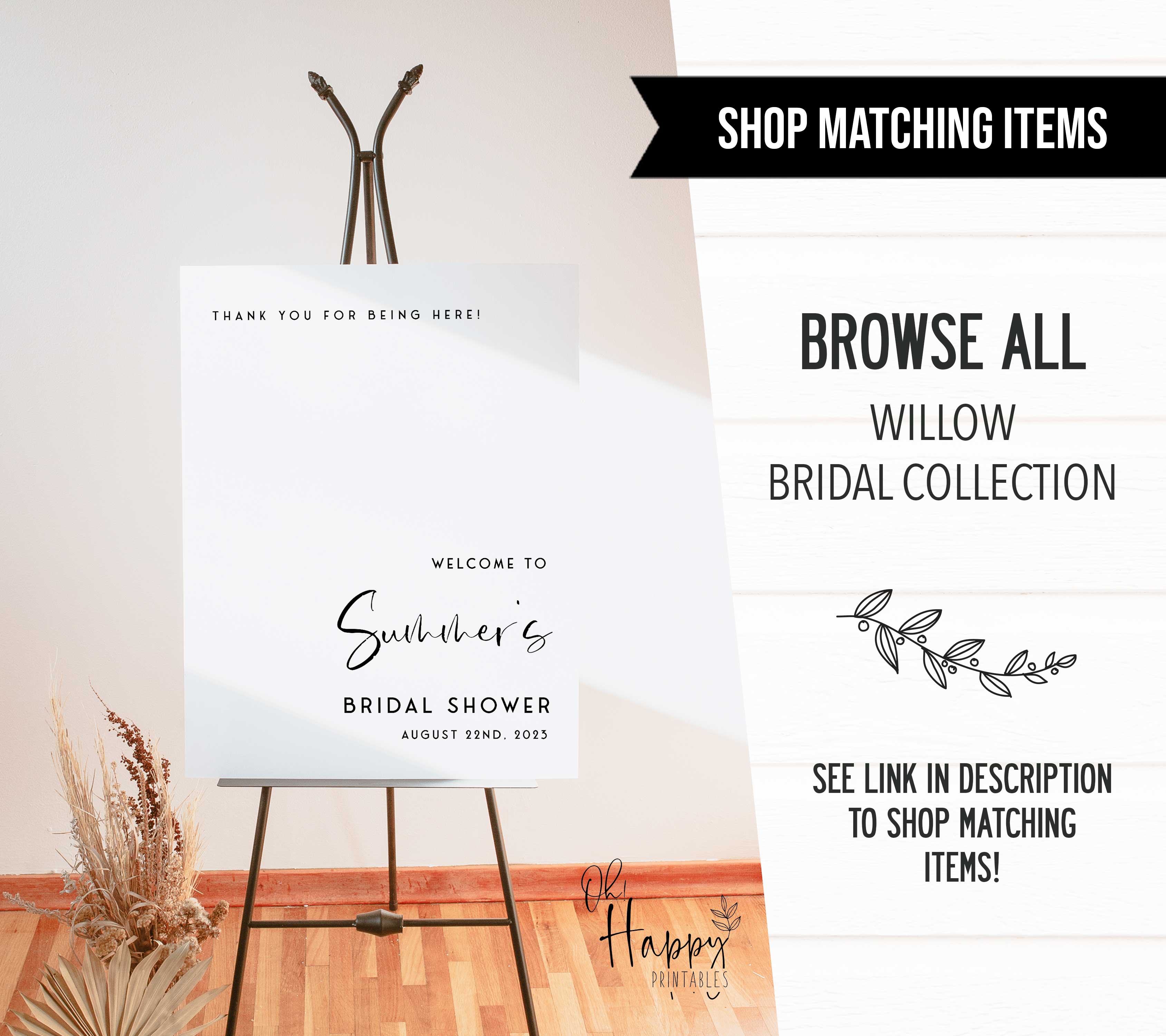 Fully editable and printable bridal shower mad libs game with a modern minimalist design. Perfect for a modern simple bridal shower themed party