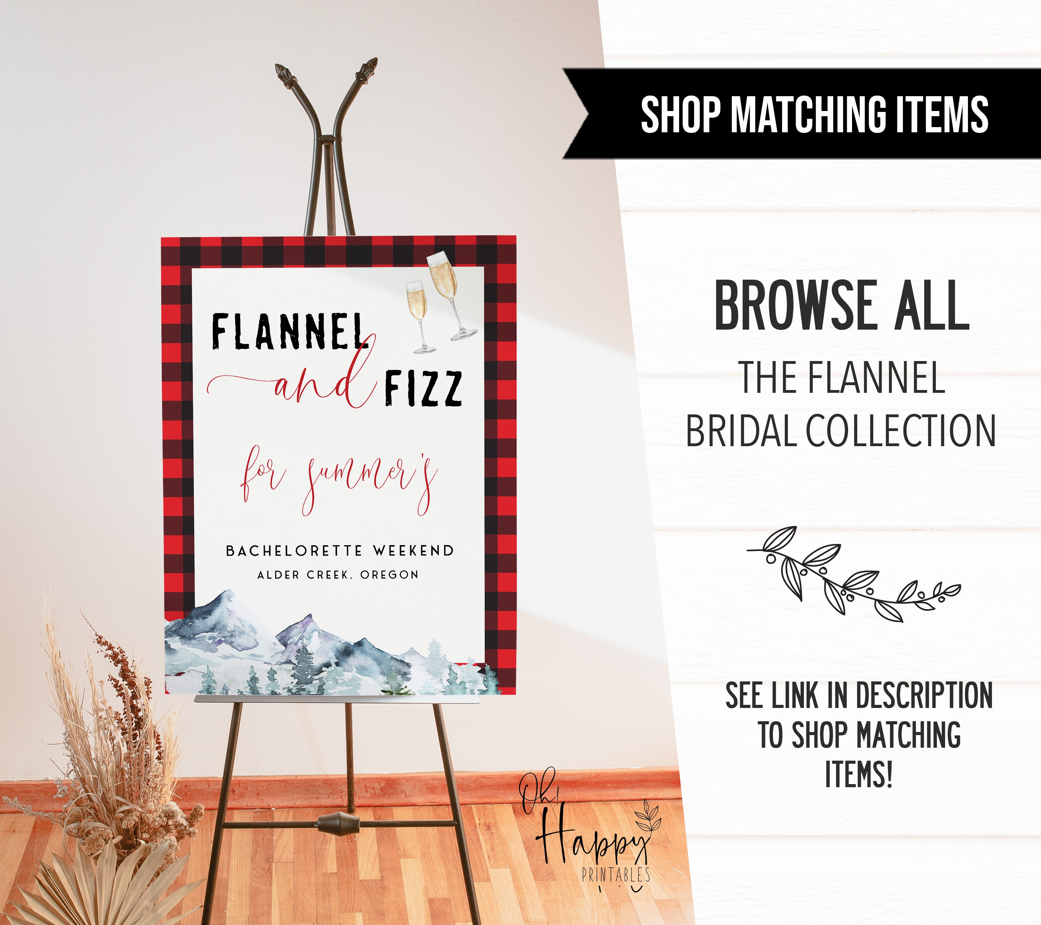 Flannel & Fizz Welcome Sign - Flannel