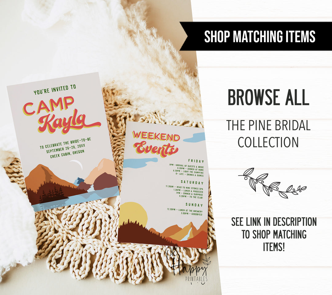 Retro Bachelorette Itinerary - Pine