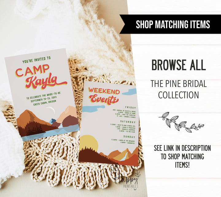 Retro Bachelorette Itinerary - Pine