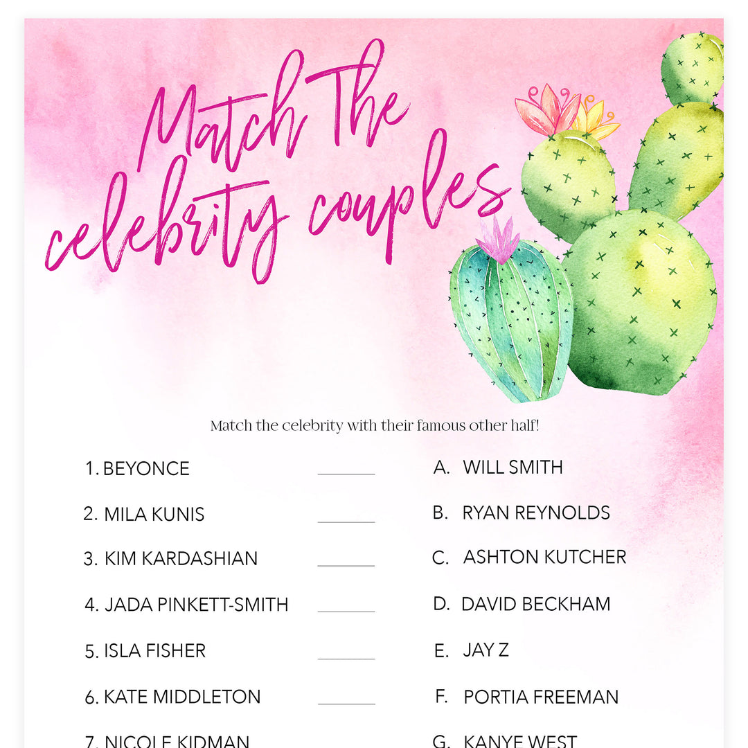 Match Celebrity Couples Game - Fiesta