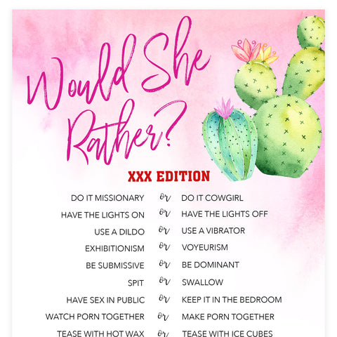X Rated Would She Rather - Fiesta