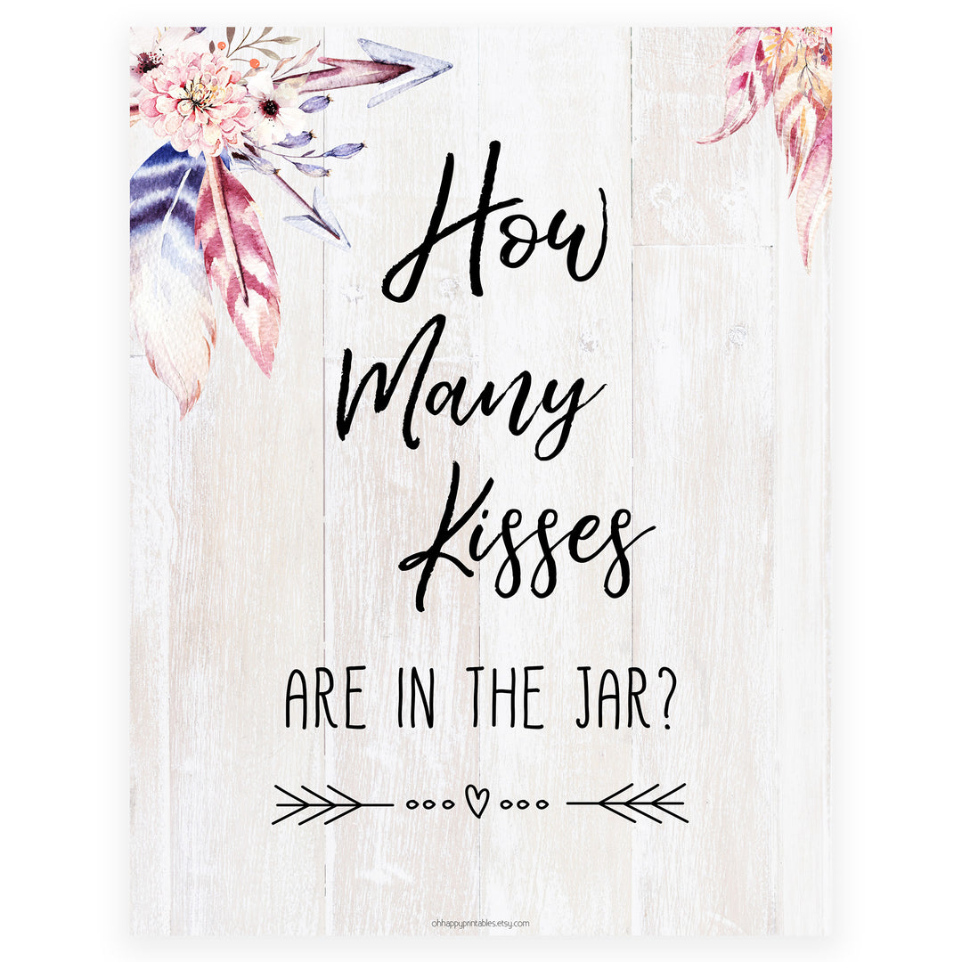 How Many Kisses in the Jar - Boho