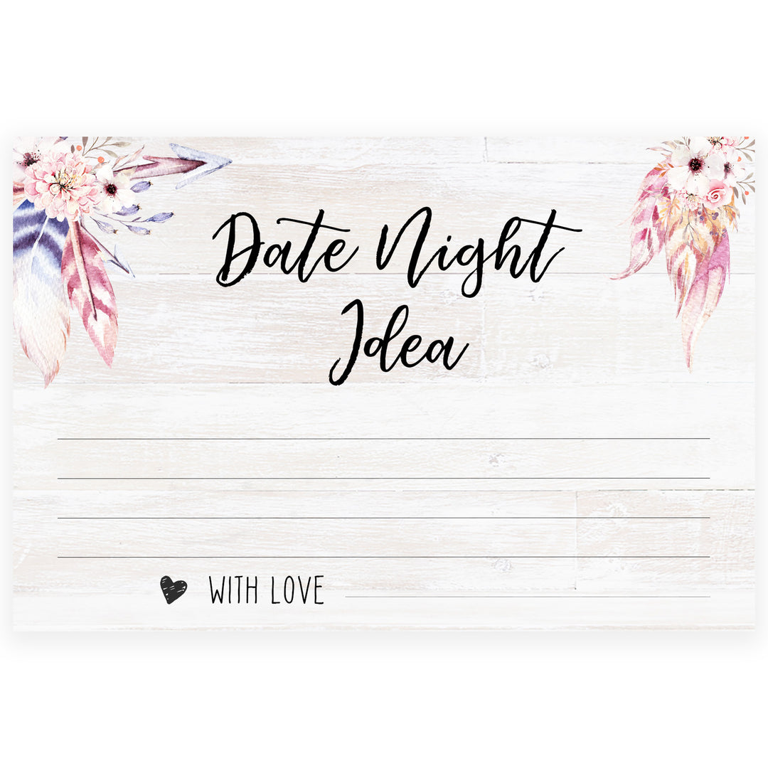 Date Night Jar Bridal Game - Boho