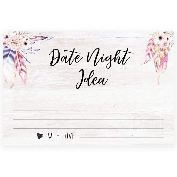 Date Night Jar Bridal Game - Boho