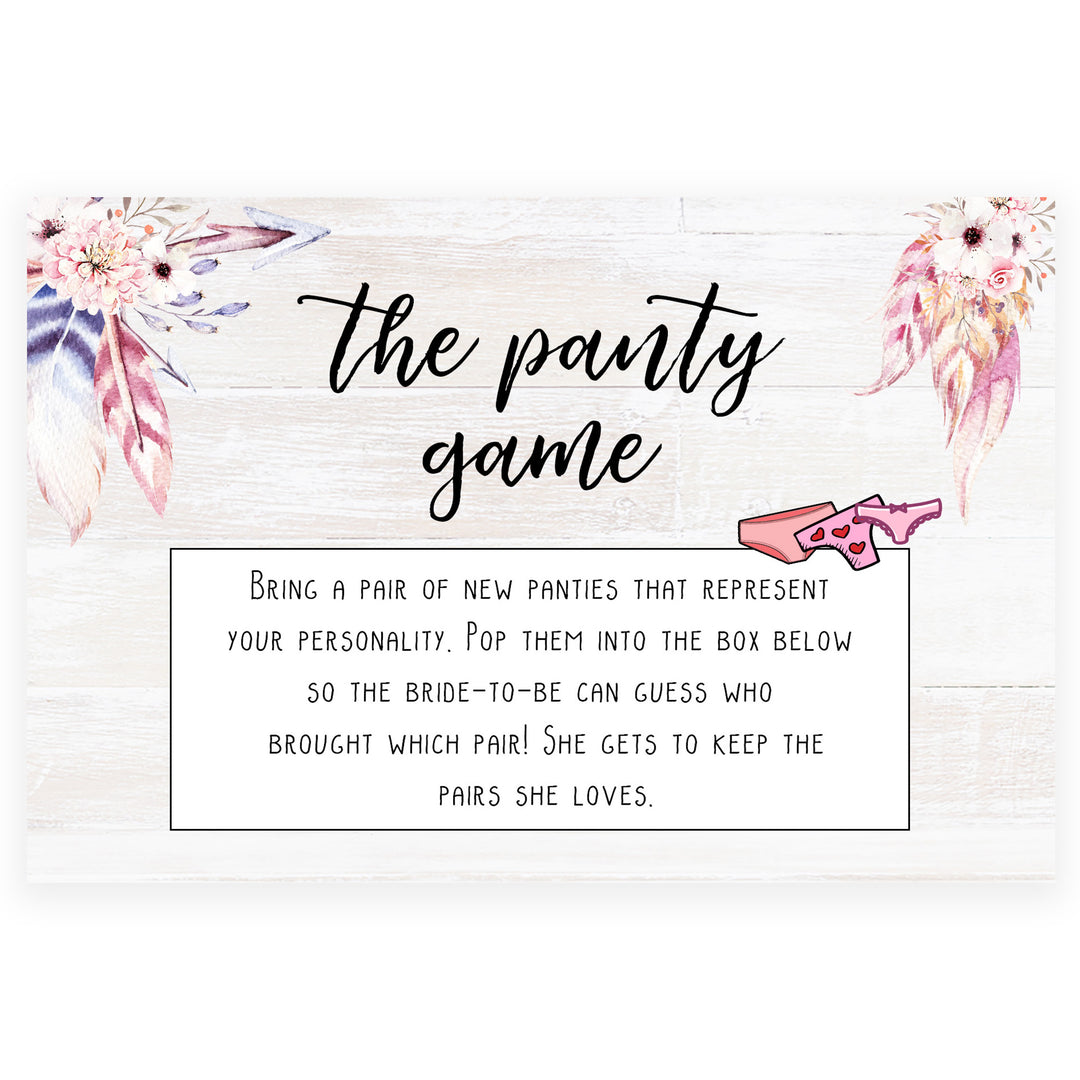 Drop Your Panties Game - Boho