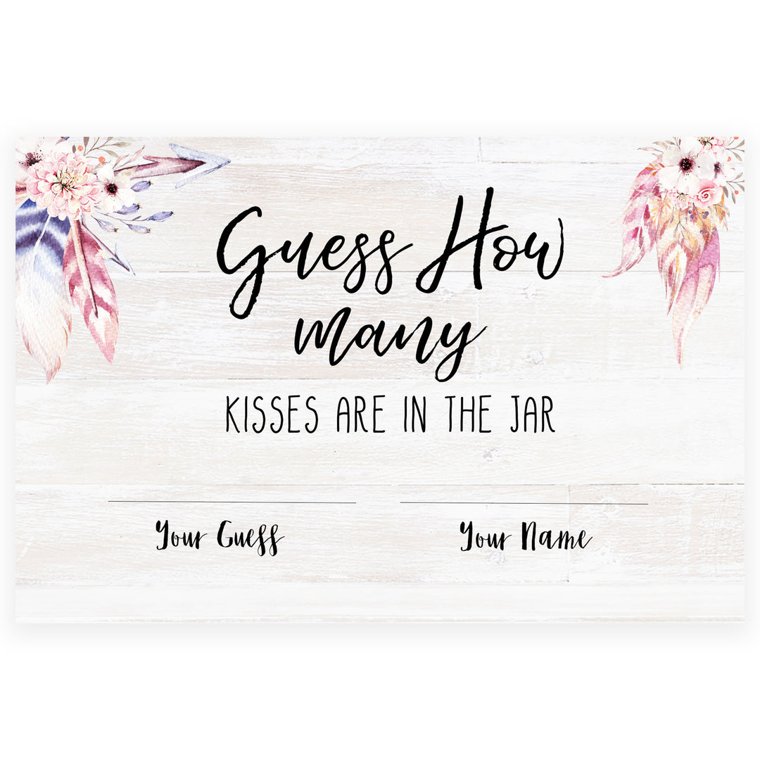 How Many Kisses in the Jar - Boho