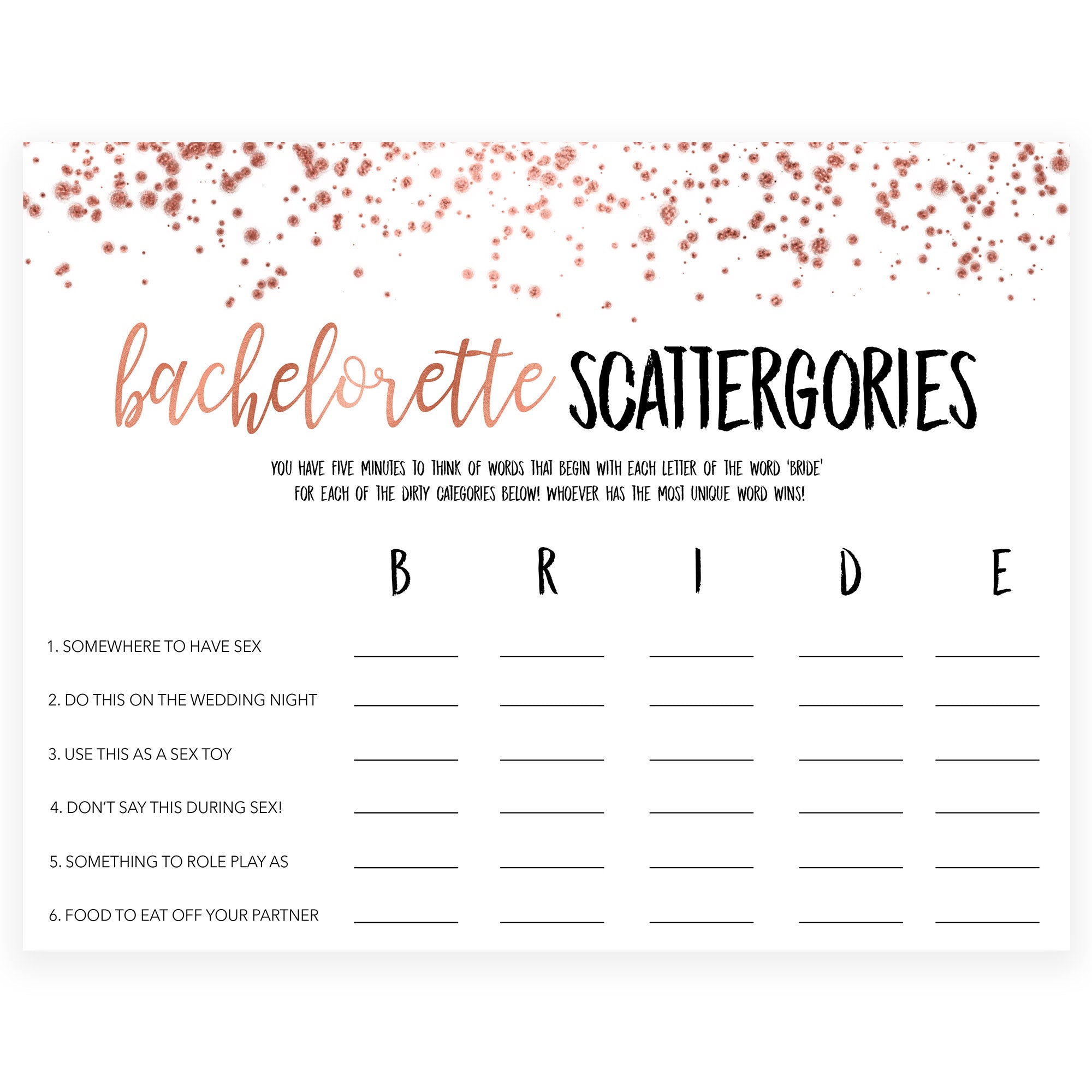 Rose gold bachelorette games, bachelorette sentences, bachelorette games, bridal shower games, top 10 baby games, fun bachelorette games, top bridal games, rose gold games