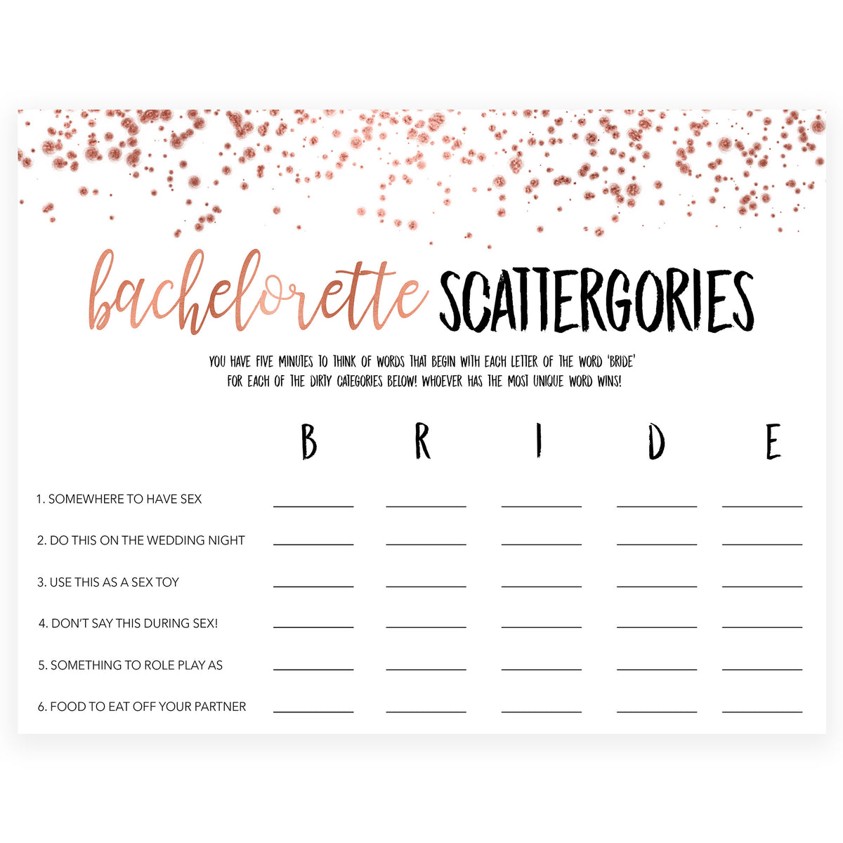 Rose gold bachelorette games, bachelorette sentences, bachelorette games, bridal shower games, top 10 baby games, fun bachelorette games, top bridal games, rose gold games