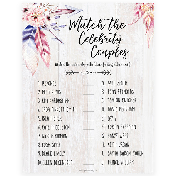 Famous Couples Bridal Shower Game Printable Free Famous Couples Bridal Shower Game Printable Free