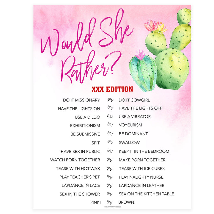 X Rated Would She Rather - Fiesta