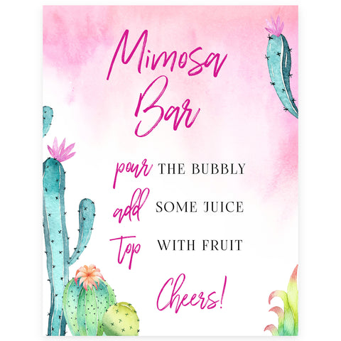 Mimosa Bar Sign - Fiesta