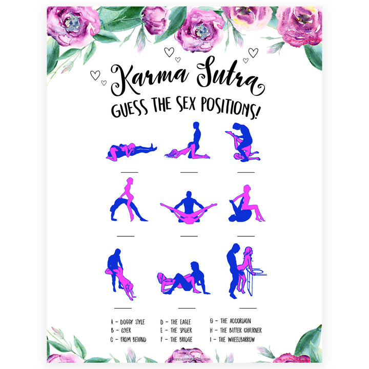 Guess The Sex Position - Purple Peonies