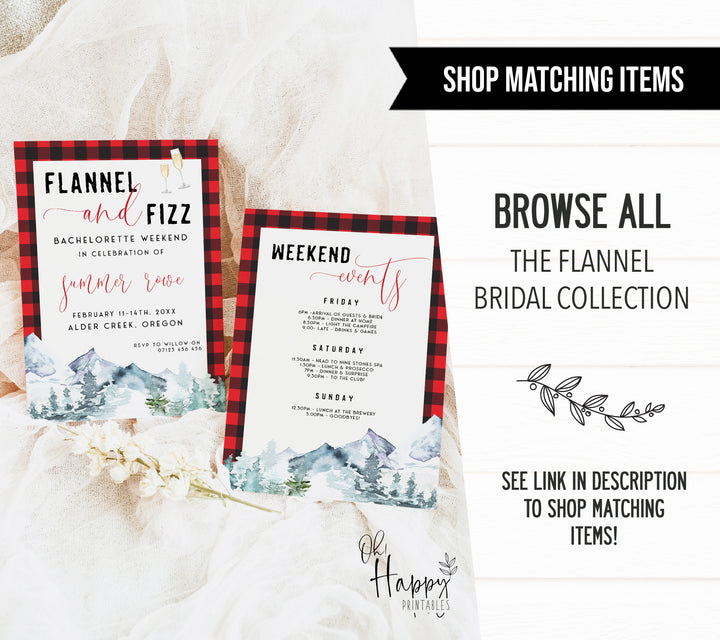 Flannel & Fizz Mobile Invite - Flannel