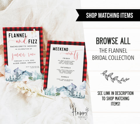 Flannel & Fizz Invitation - Flannel