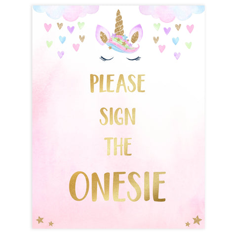 sign the onesie sign, Printable baby shower games, unicorn baby games, baby shower games, fun baby shower ideas, top baby shower ideas, unicorn baby shower, baby shower games, fun unicorn baby shower ideas