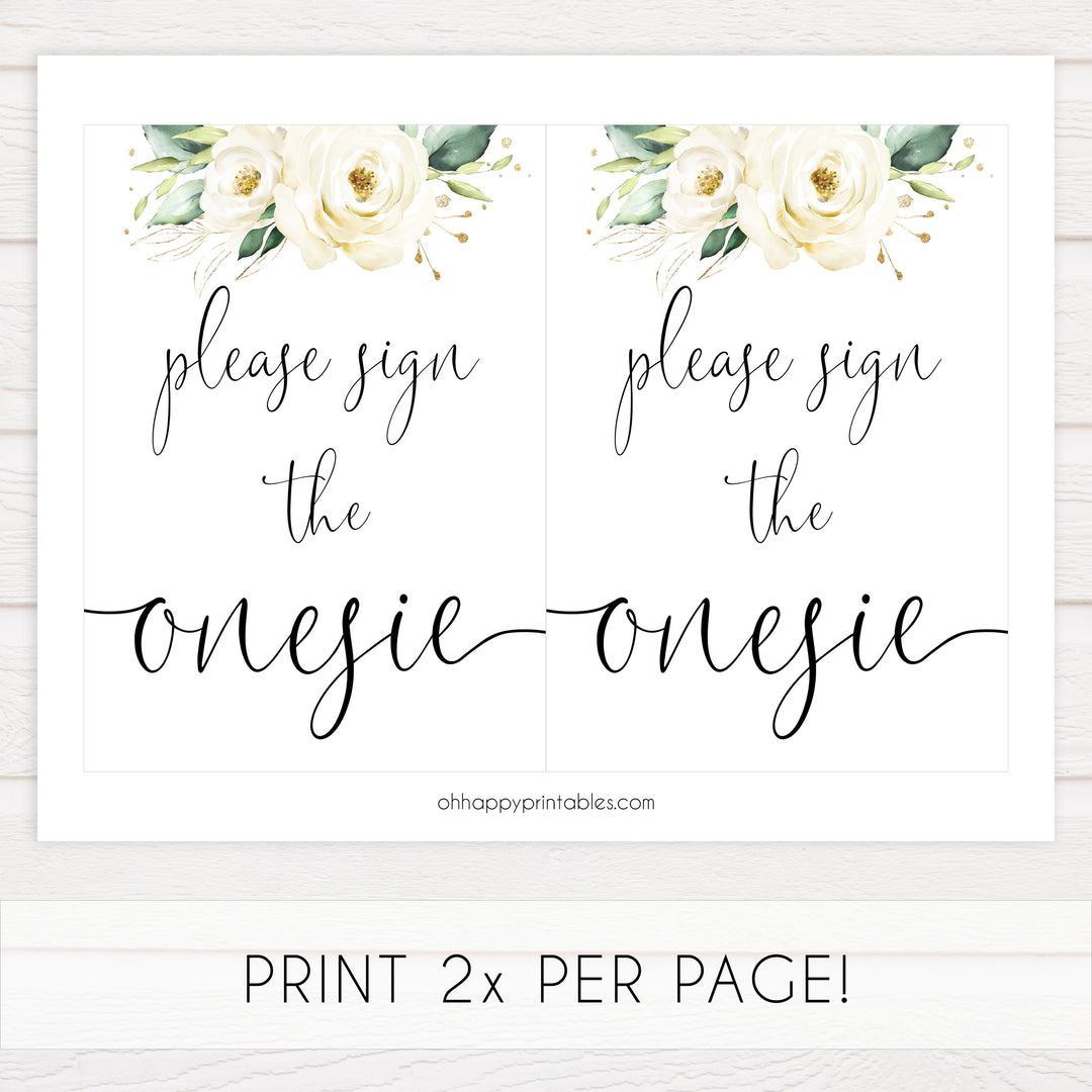 sign the onesie game, Printable baby shower games, shite floral baby games, baby shower games, fun baby shower ideas, top baby shower ideas, floral baby shower, baby shower games, fun floral baby shower ideas