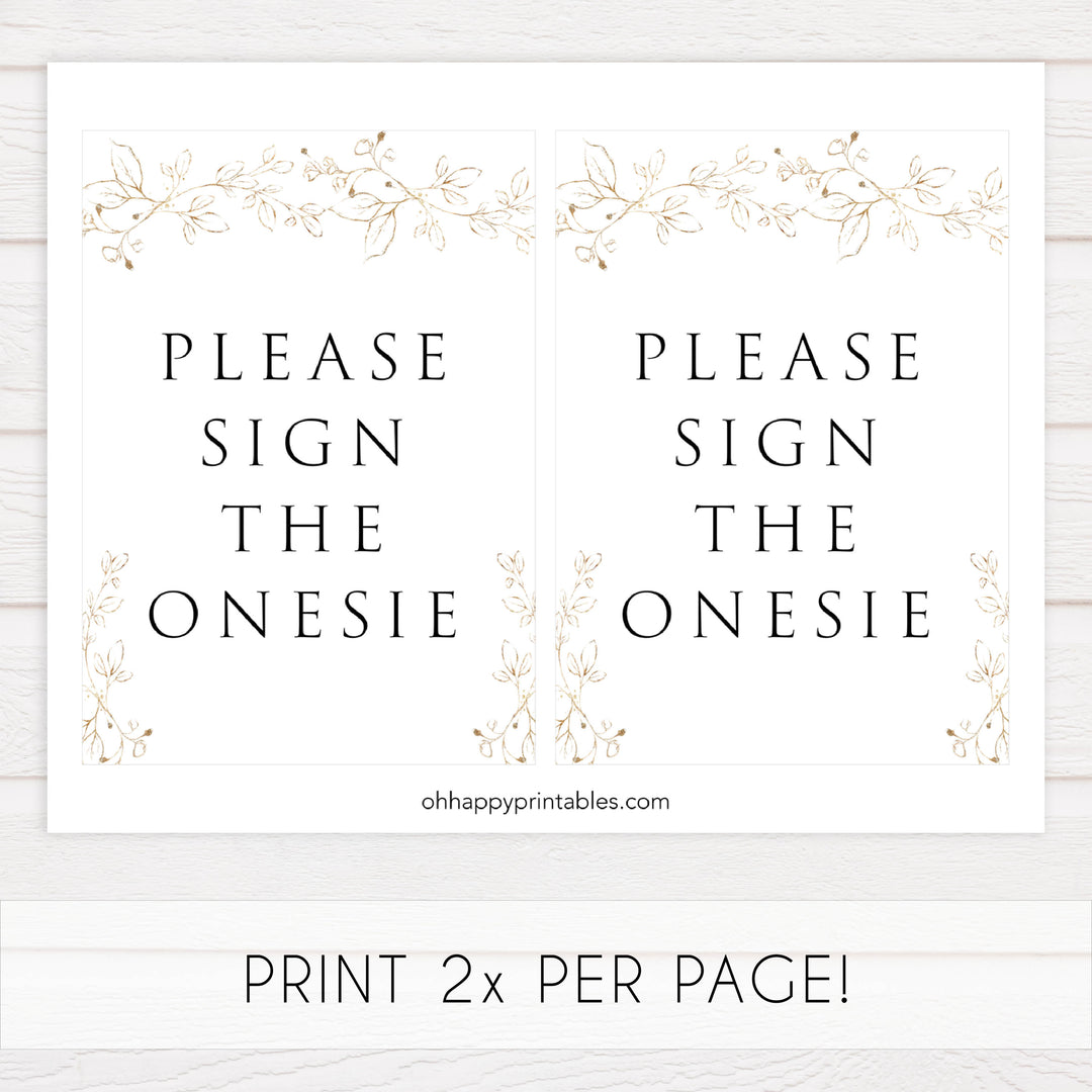 please sign the onesie baby game, Printable baby shower games, gold leaf baby games, baby shower games, fun baby shower ideas, top baby shower ideas, gold leaf baby shower, baby shower games, fun gold leaf baby shower ideas