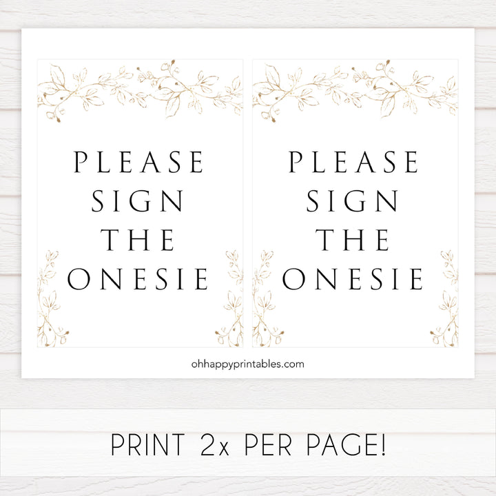 please sign the onesie baby game, Printable baby shower games, gold leaf baby games, baby shower games, fun baby shower ideas, top baby shower ideas, gold leaf baby shower, baby shower games, fun gold leaf baby shower ideas