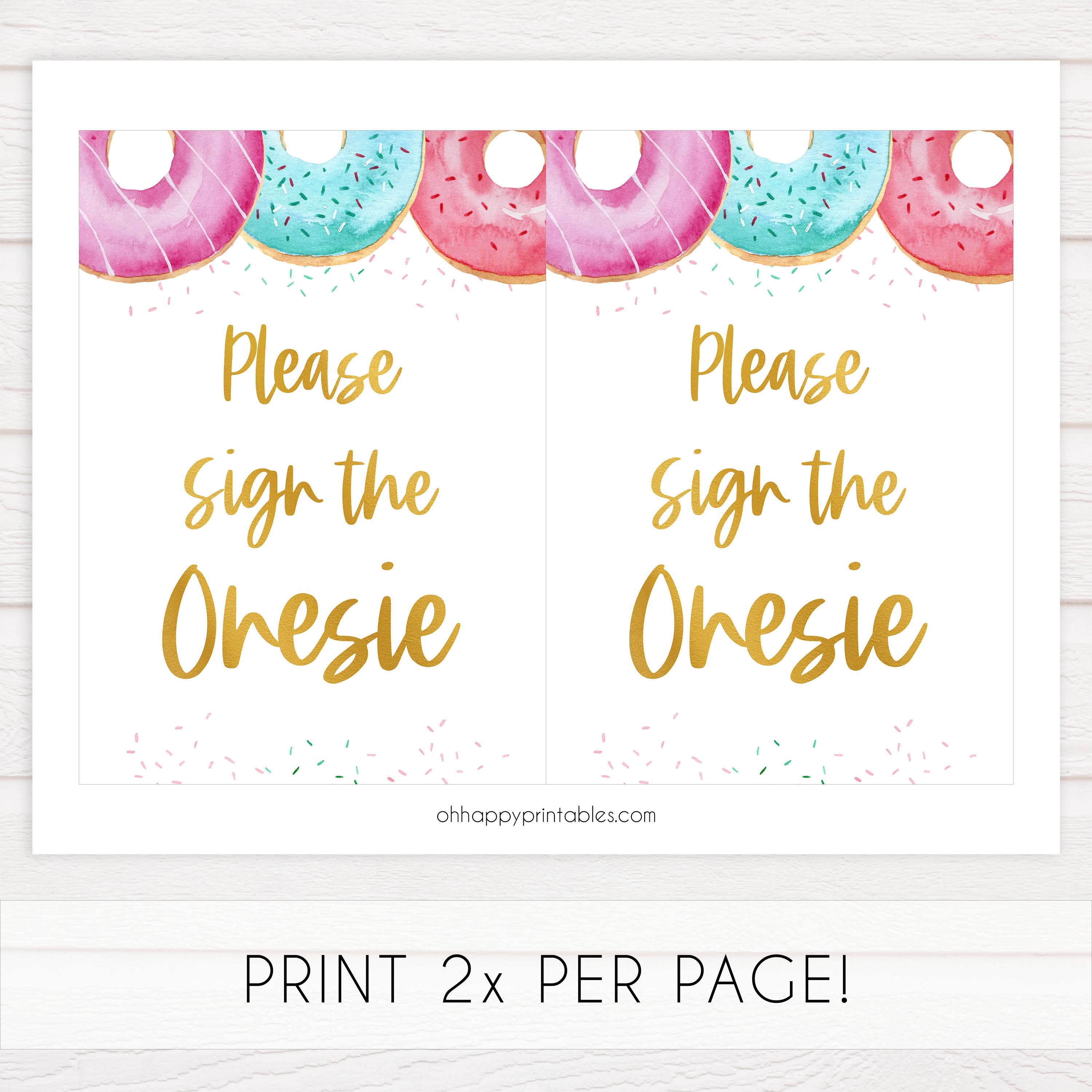 please sign the onesie sign, Printable baby shower games, donut baby games, baby shower games, fun baby shower ideas, top baby shower ideas, donut sprinkles baby shower, baby shower games, fun donut baby shower ideas
