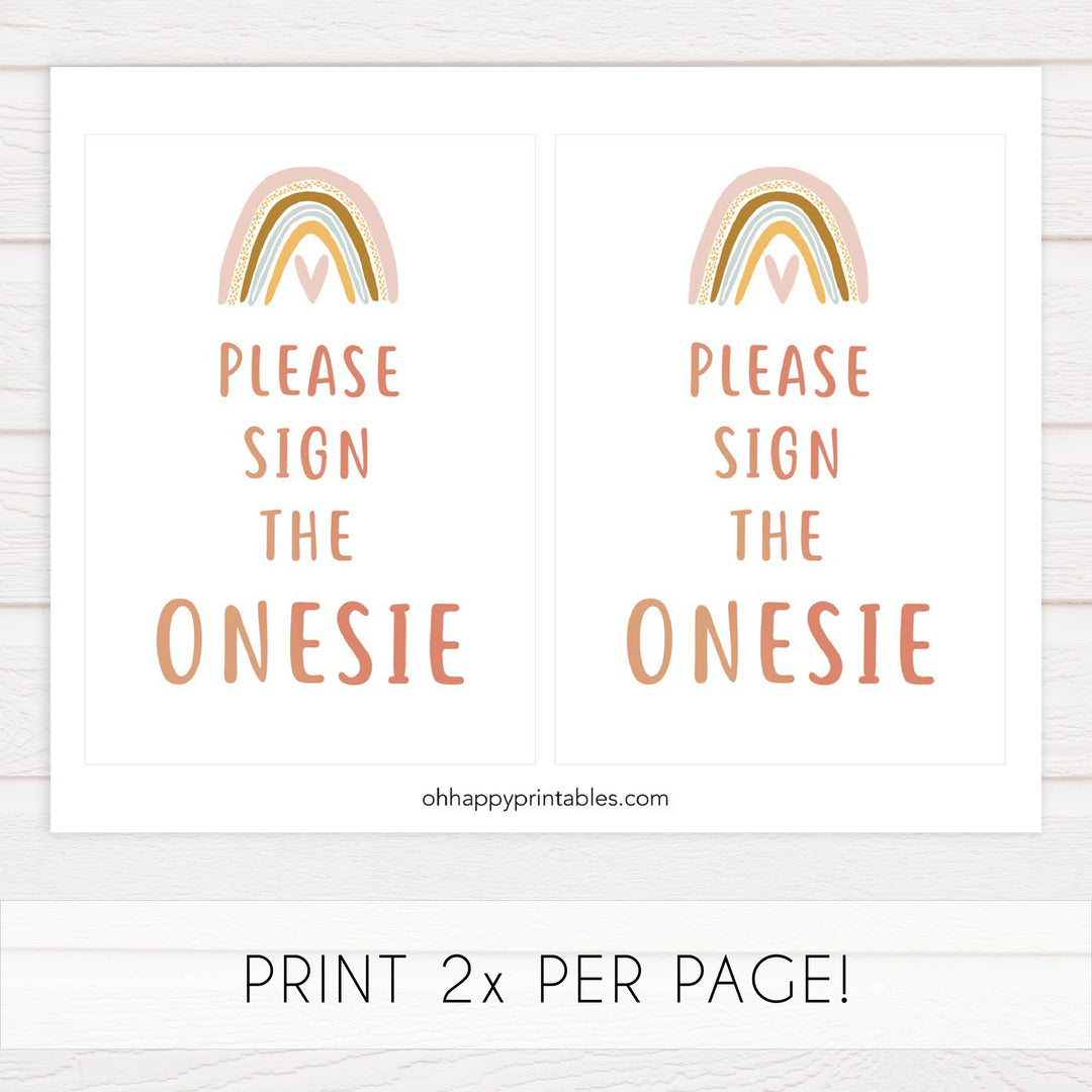 sign the onesie baby game, Printable baby shower games, boho rainbow baby games, baby shower games, fun baby shower ideas, top baby shower ideas, boho rainbow baby shower, baby shower games, fun boho rainbow baby shower ideas