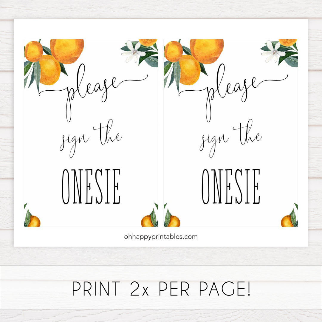 please sign the onesie keepsake, Printable baby shower games, little cutie baby games, baby shower games, fun baby shower ideas, top baby shower ideas, little cutie baby shower, baby shower games, fun little cutie baby shower ideas, citrus baby shower games, citrus baby shower, orange baby shower