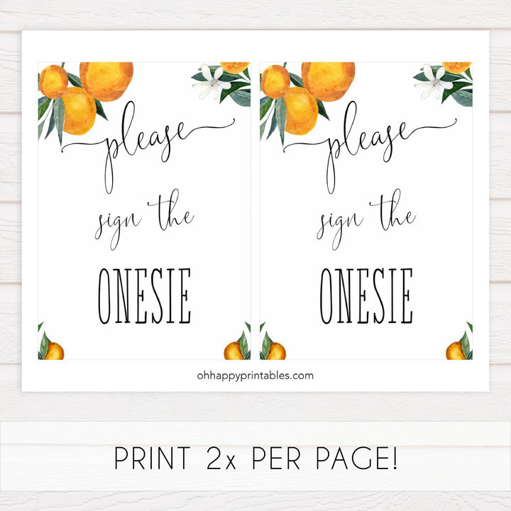 please sign the onesie keepsake, Printable baby shower games, little cutie baby games, baby shower games, fun baby shower ideas, top baby shower ideas, little cutie baby shower, baby shower games, fun little cutie baby shower ideas, citrus baby shower games, citrus baby shower, orange baby shower