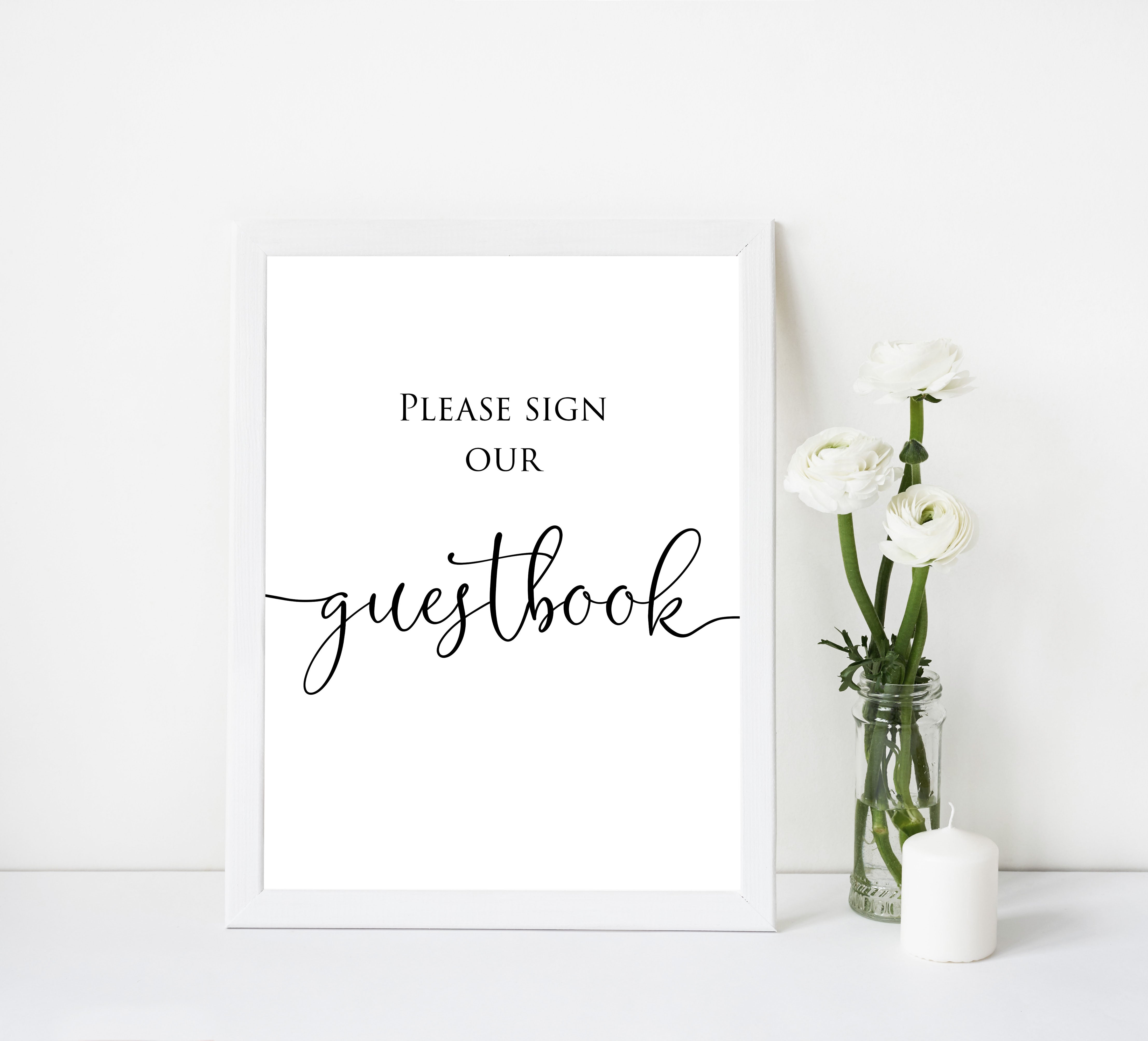 Minimalist bridal shower signs, sign the guestbook, printable bridal signs, printable bridal decor, minimalist bridal decor, bridal decor, bridal table signs