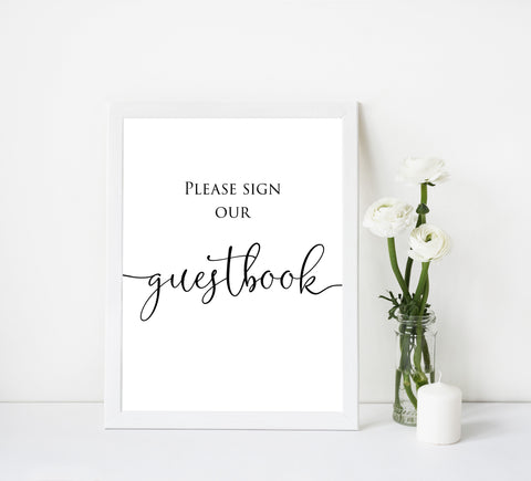 Minimalist bridal shower signs, sign the guestbook, printable bridal signs, printable bridal decor, minimalist bridal decor, bridal decor, bridal table signs